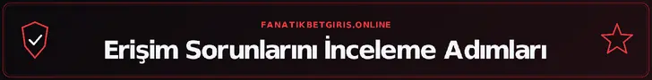 Erişim Sorunlarını İnceleme Adımları – fanatikbetgiris.online