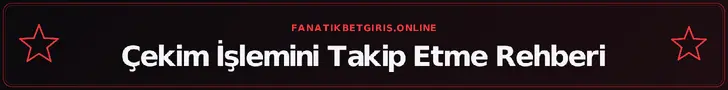 Çekim İşlemini Takip Etme Rehberi – fanatikbetgiris.online
